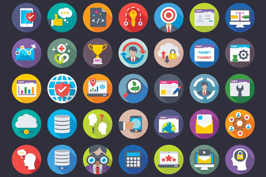 392枚SEO和数字营销图标 392 SEO and Digital Marketing Icons插图(9)