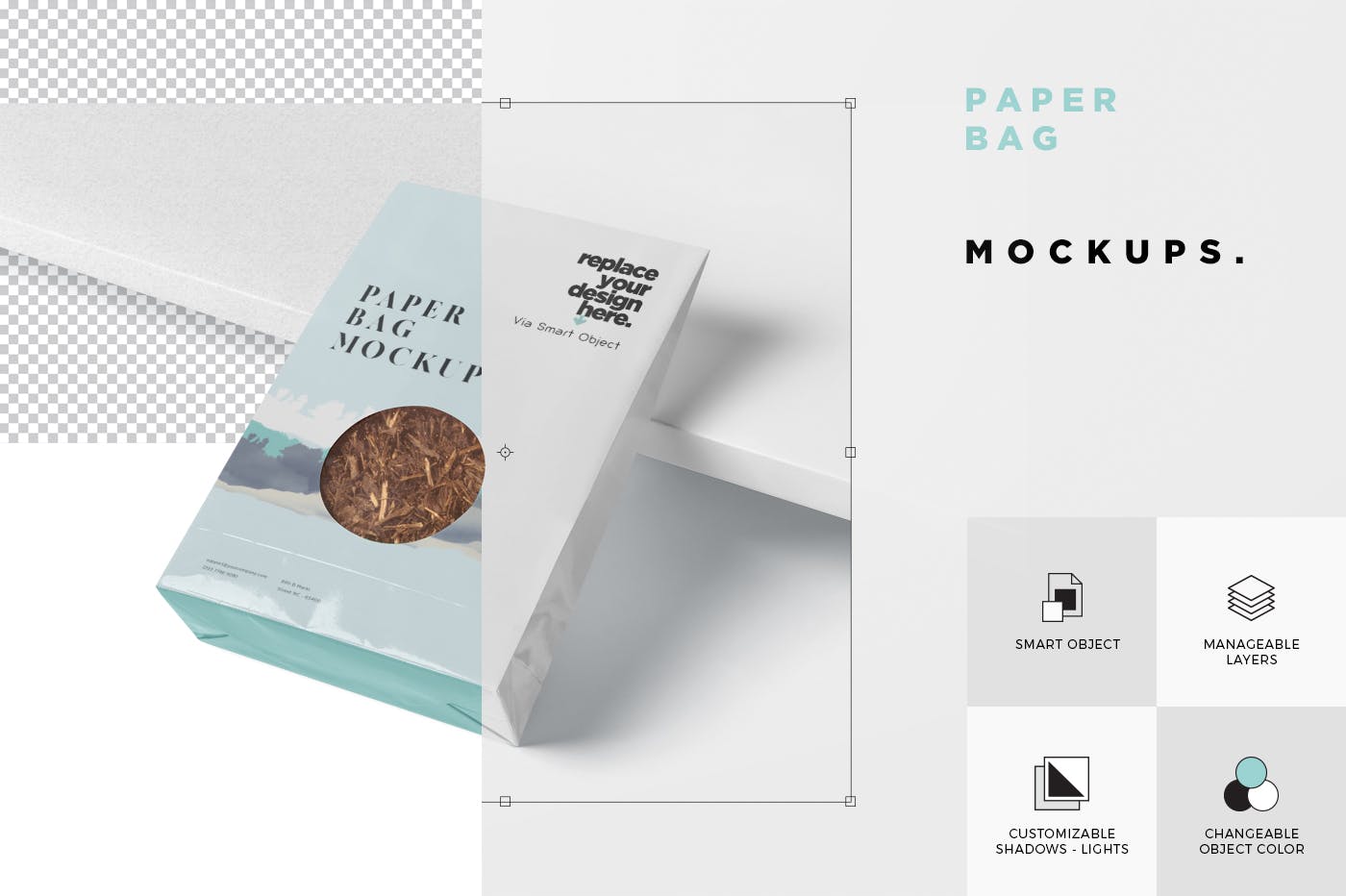 购物纸袋专卖店购物袋外观设计样机 Paper Bag Mockup插图(5)