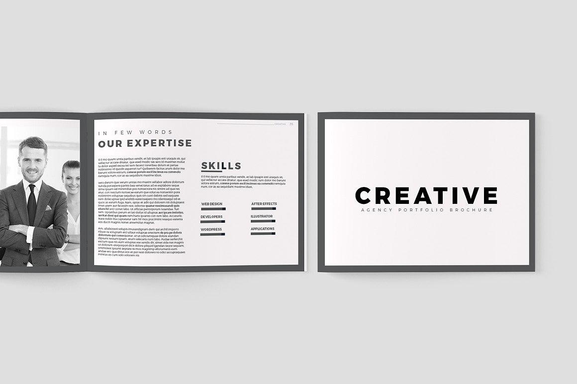 创意极简的黑白色调杂志手册模板下载[indd]插图(39)