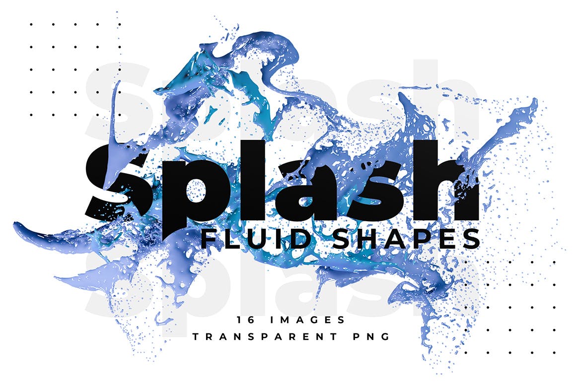 16款彩色液体颜料飞溅图案背景素材 Splash – Fluid Collection插图(1)