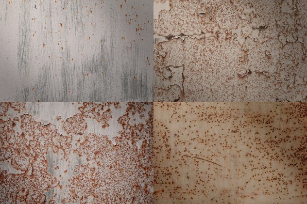金属生锈、划痕和裂纹高清背景素材 Metal Rust, Scratches and Cracks Backgrounds插图(4)