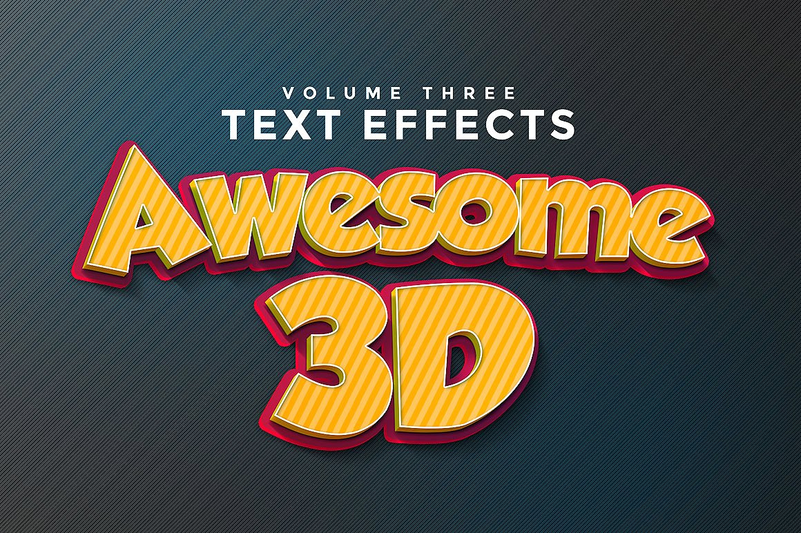 第一素材下午茶：150款3D文字效果的PS图层样式 150 3D Text Effects for Photoshop–2.61 GB插图(32)