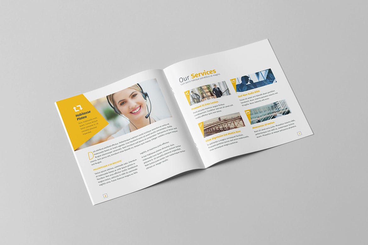 高端方形商业/企业宣传册设计模板 Williams Business Square Brochure插图3