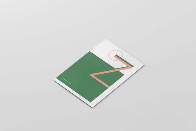 Z字母三折页宣传册样机 Z-Fold Brochure Mockup – Din A4 A5 A6插图6