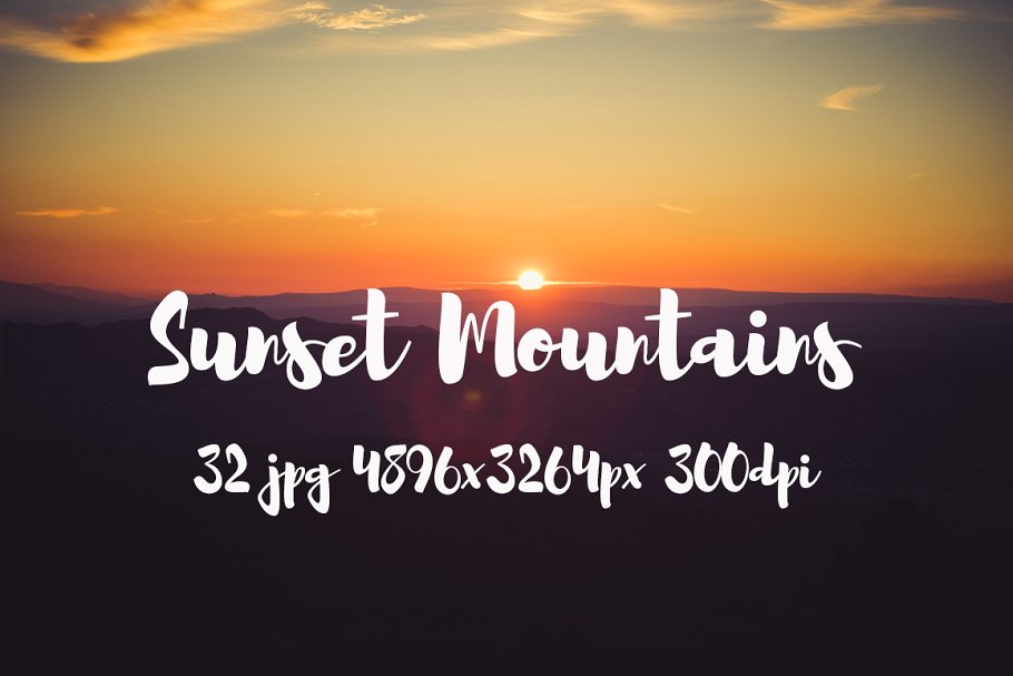日落西山风景高清照片素材 Sunset Mountains photo pack插图(1)