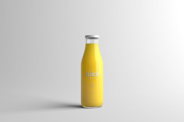 果汁玻璃瓶外观设计样机模板 Juice Bottle Packaging Mock-Up插图(2)