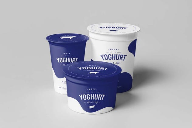 酸奶杯样机模板2 Yoghurt Cup Mock-up 2插图7