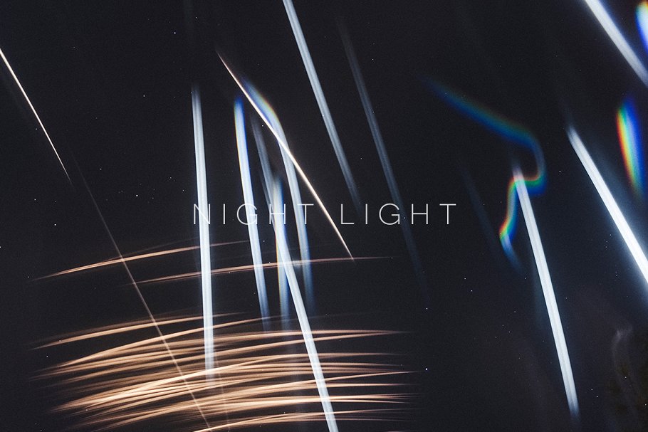 彩色抽象光线条纹纹理背景 Night Light插图10