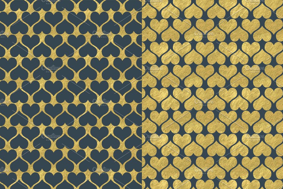 日本设计风格金箔灰色背景纹理 Grey and Gold Foil Backgrounds插图(1)