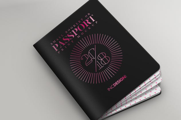 高分辨率出国护照证照样机模板 Passport Booklet Photo Realistic MockUp插图4