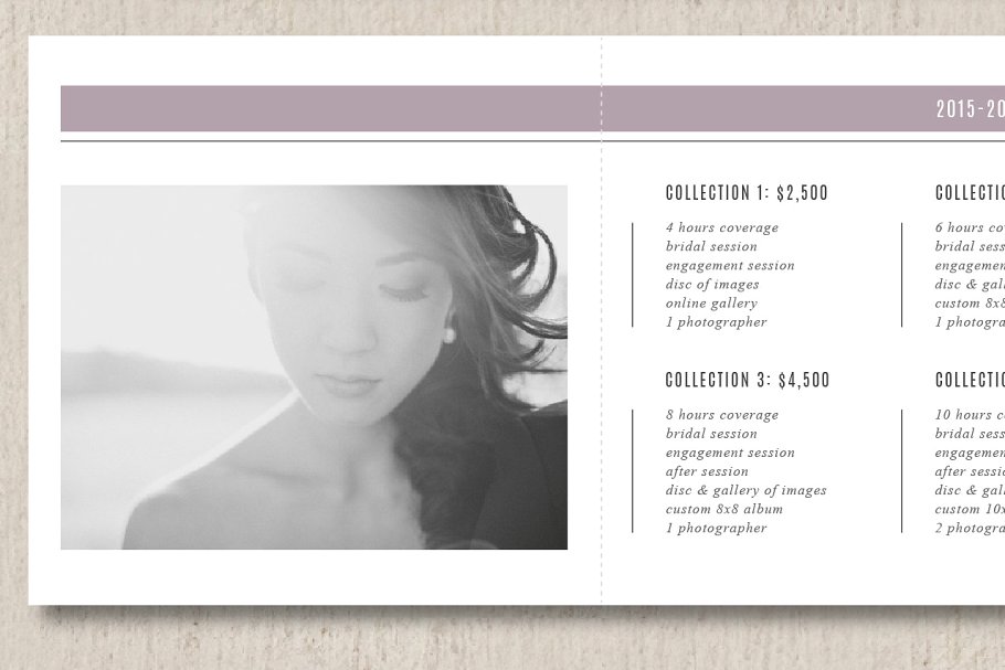 摄影服务套餐设计模板 Photo Marketing Trifold Card插图3