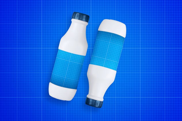 白色乳制品塑料瓶样机 Milk Bottle V.1插图(11)