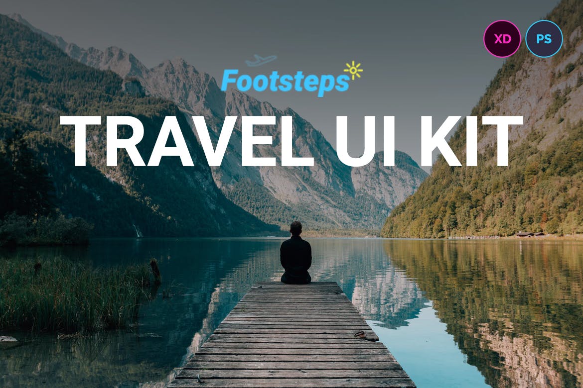 旅游门户网站UI设计套件 Footsteps UI Kit插图