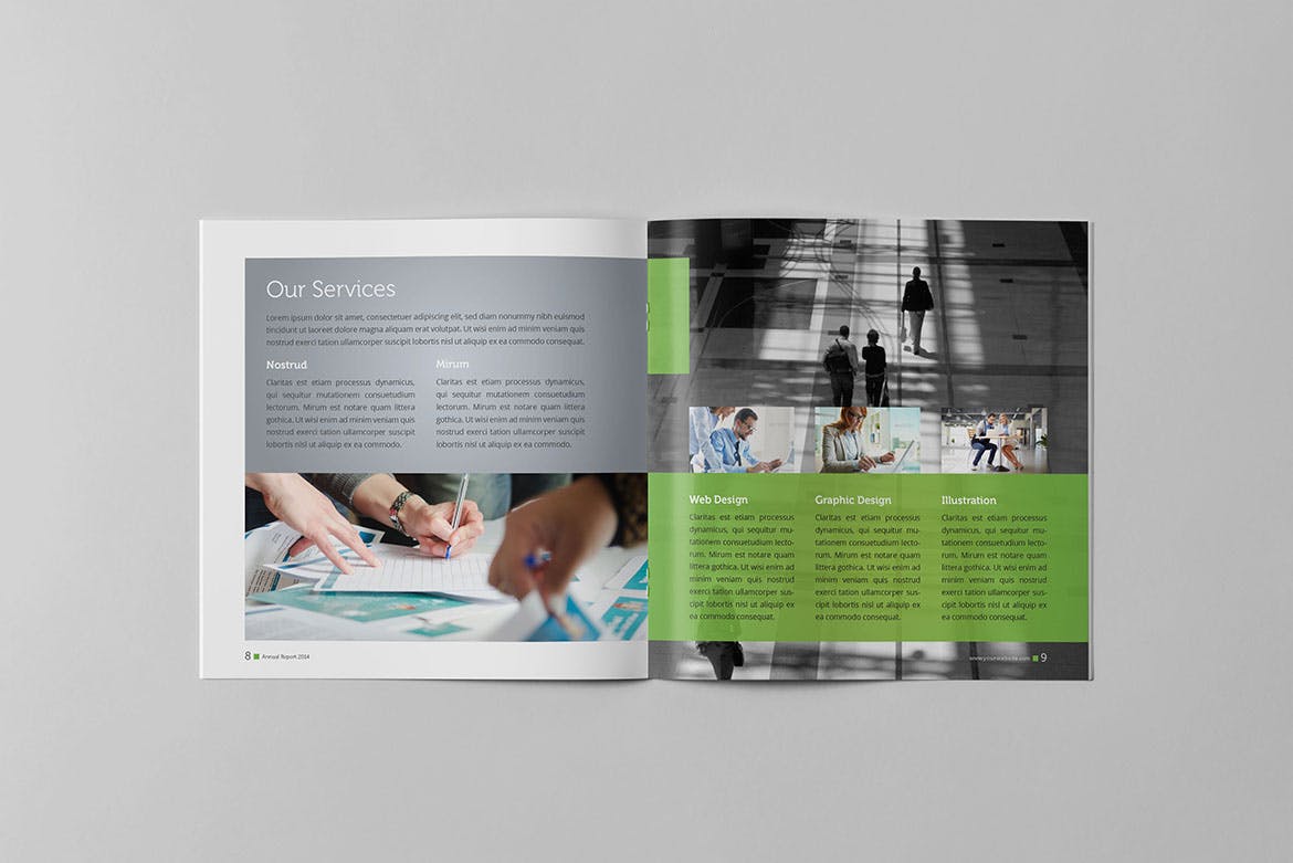 方形企业年报/年度报告设计模板 Square Annual Report插图(5)
