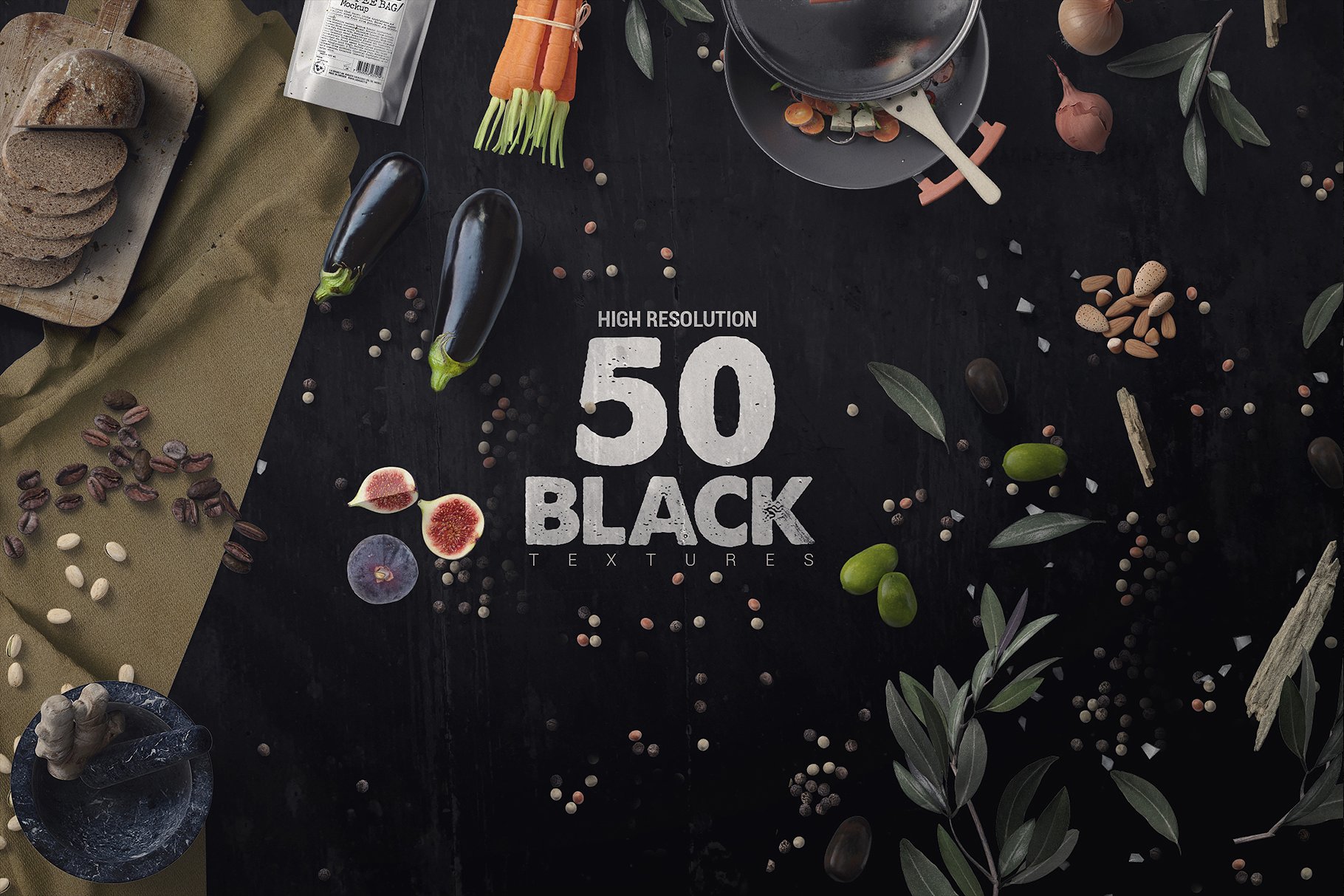 50款高品质的黑色纹理素材 50 Black Textures vol.4 [jpg]插图6