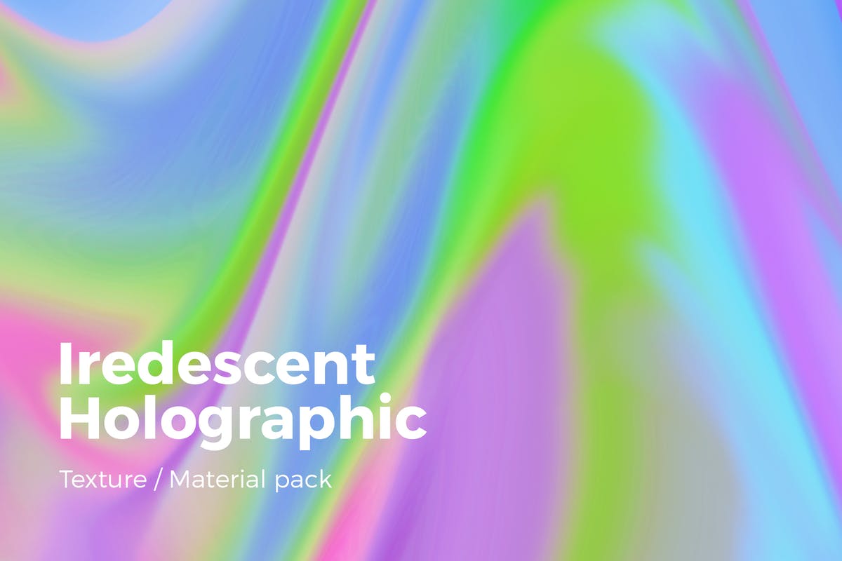 闪亮彩虹色全息纹理合集v1 Iridescent Holographic Texture v1插图