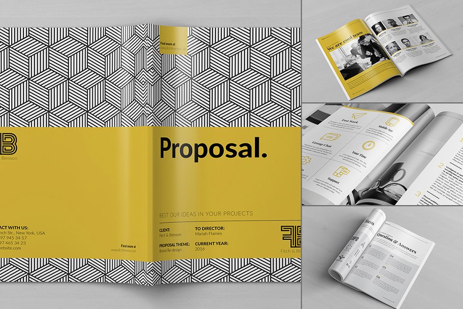 20款创意画册企业文宣手册模板 Big Bundle – 20 Creative Brochures插图6