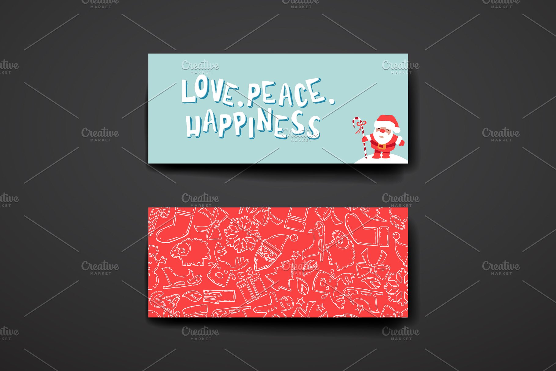 圣诞节日贺卡卡片模板 Merry Christmas Card Templates插图(12)