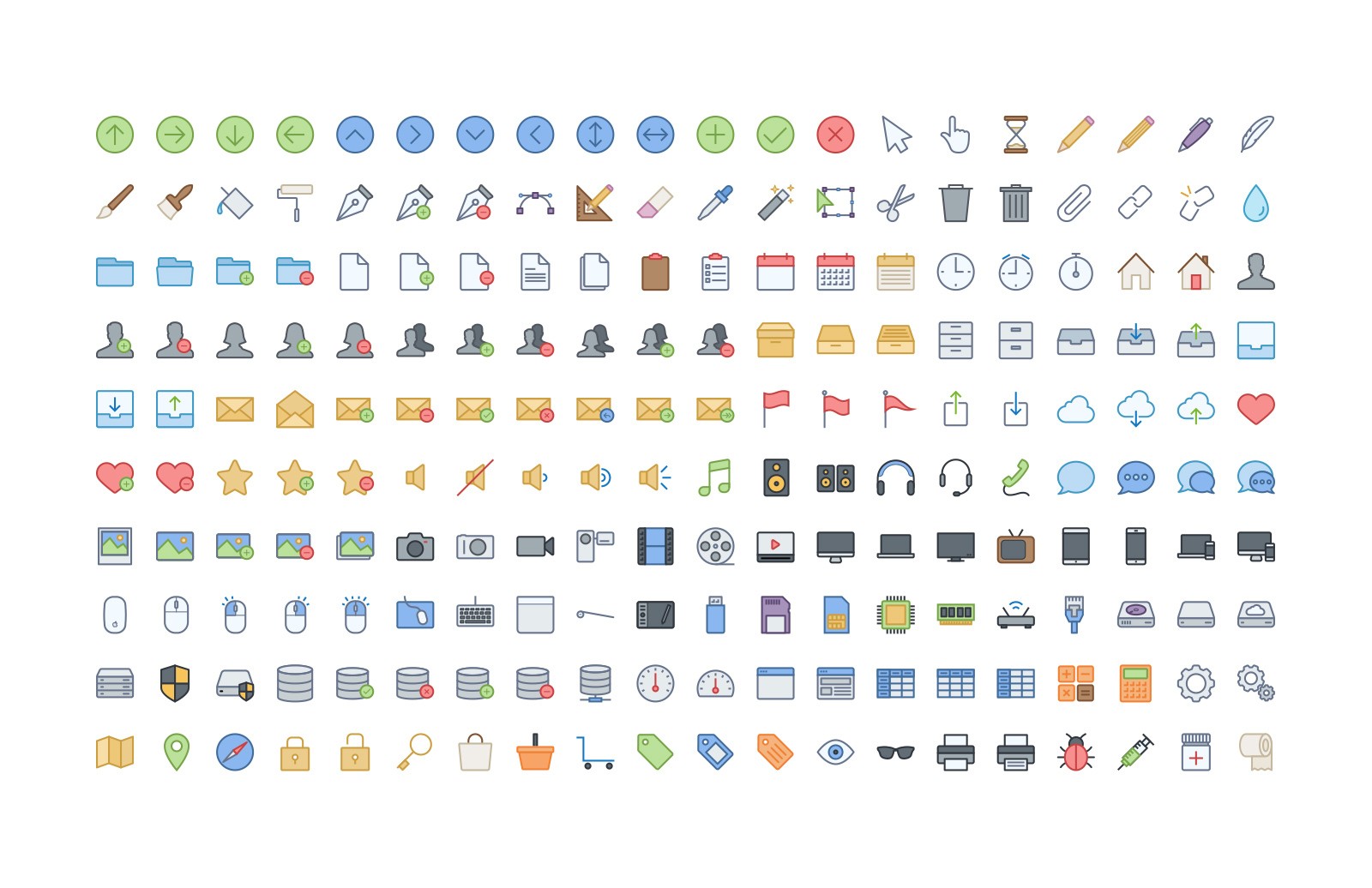 渐变色矢量图标集 640 Vector Line Icons – Color插图(1)