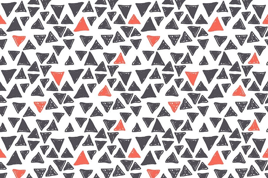 三角形图案无缝纹理集 Triangles. Seamless Patterns Set 5插图(3)