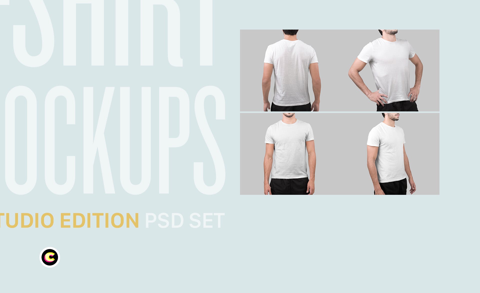 4K分辨率男士T恤版式印花设计样机模板 T-Shirt Mockup插图(1)