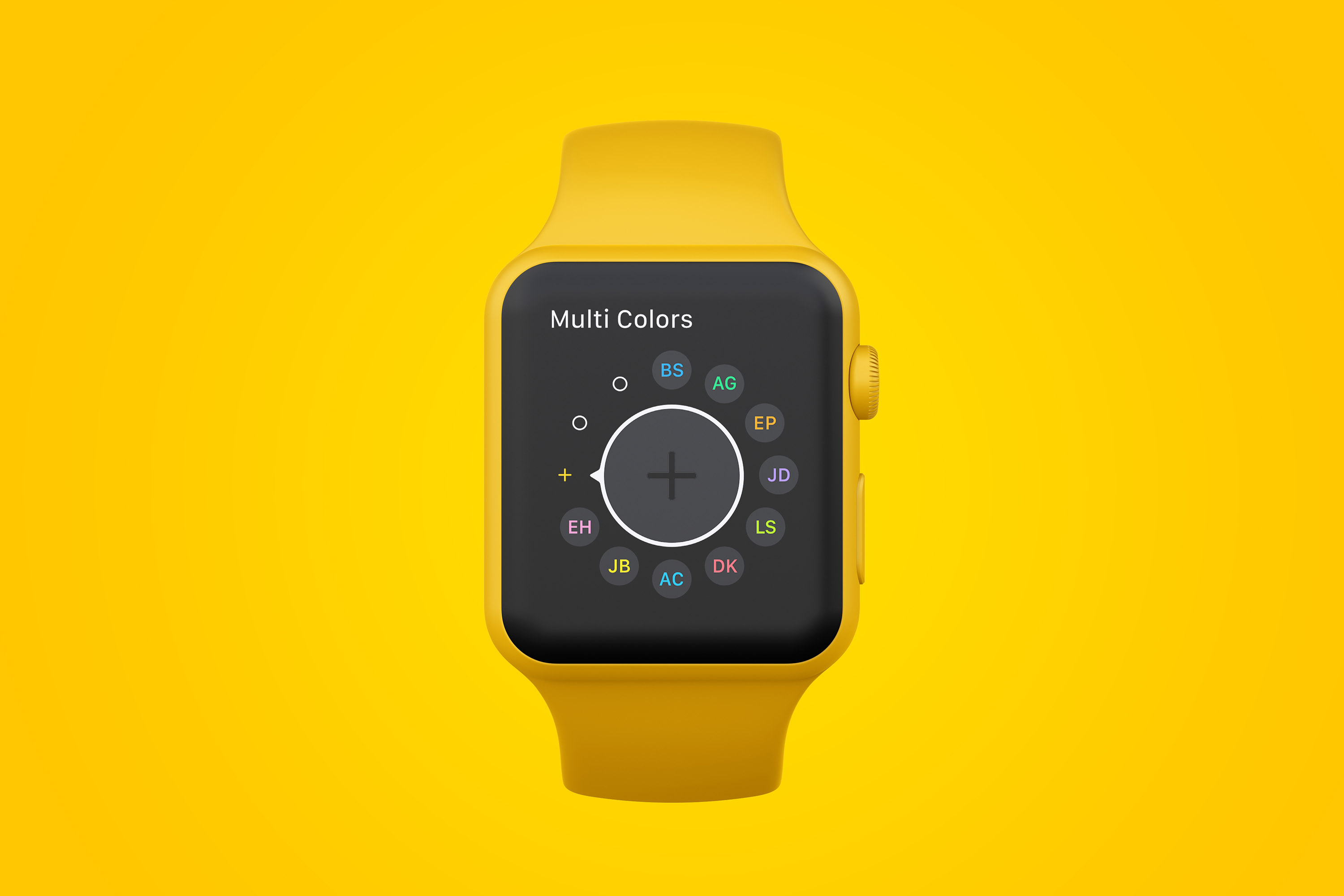 Apple Watch手表屏幕界面设计效果图样机04 Clay Apple Watch Mockup 04插图(3)