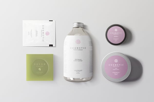 天然化妆品包装外观样机模板 Natural Cosmetic Packaging Mock-Ups Vol.2插图(1)