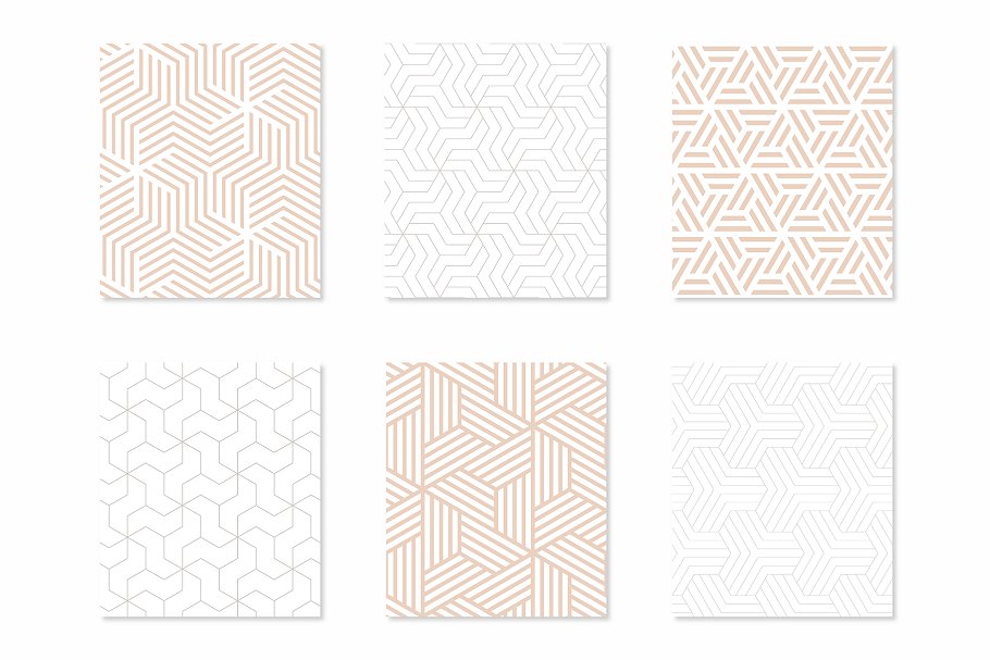 18款几何图形无缝图案背景v3 18 Geometric Seamless Patterns vol.3插图2