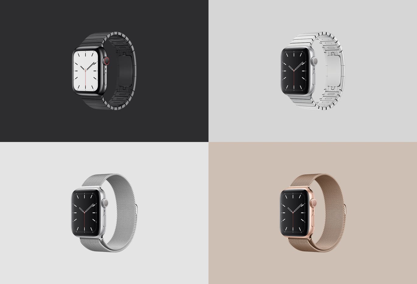 2019年第五代Apple Watch智能手表样机模板 Apple Watch Mockup Series 5插图(6)