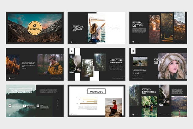 户外运动品牌推广PPT幻灯片模板 Geneva : Powerpoint Presentation插图(4)