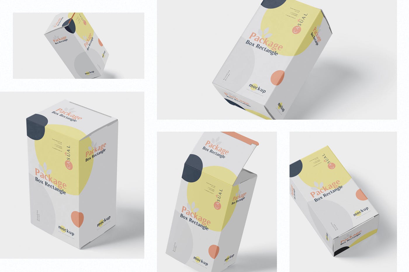 矩形产品包装盒外观设计效果图样机 Package Box Mock-Up – Rectangle插图(1)