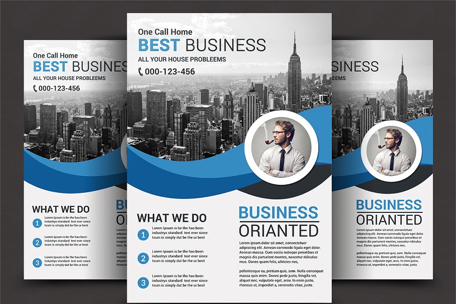 企业商务传单模板合集（8） (8) Business Flyer Bundle插图(7)