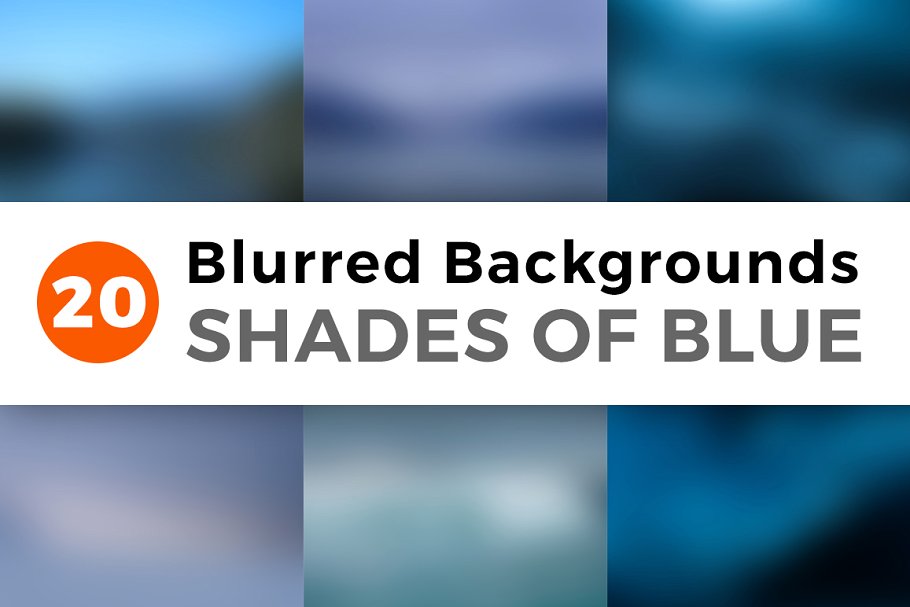 蓝色阴影模糊背景素材 Blurred Backgrounds – Shades of Blue插图