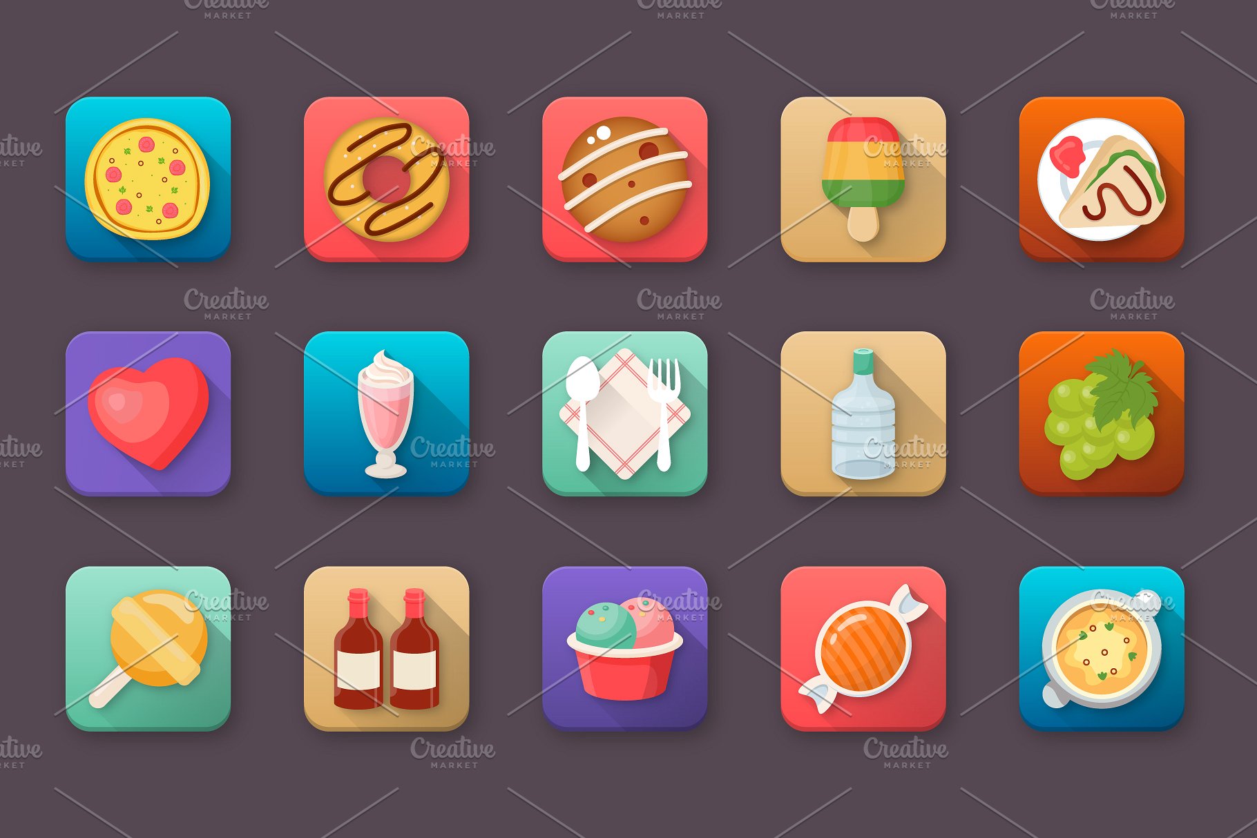 60款创意食品饮料app图标 60 Food and Drinks App Icons插图(1)