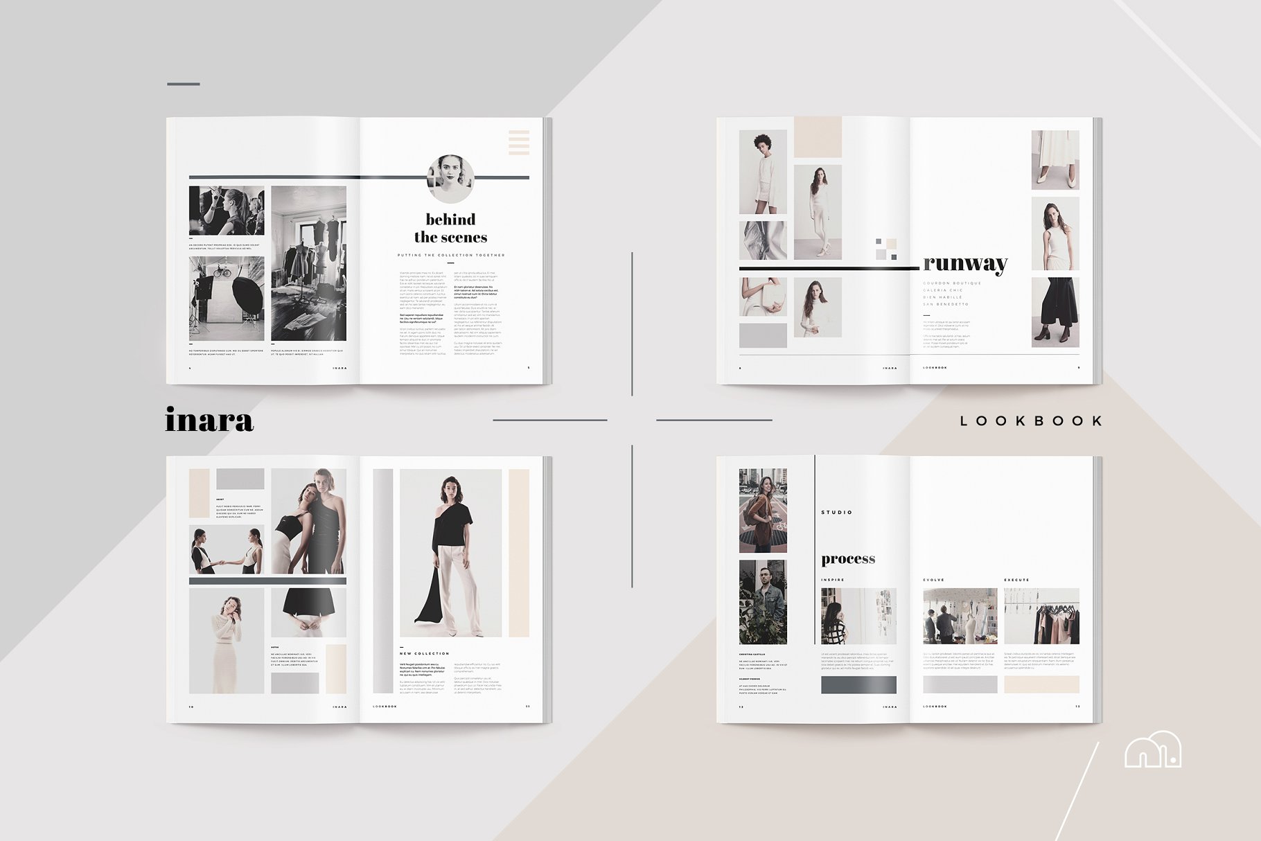 时尚服饰品牌款式演示画册模板 Lookbook – Inara插图2