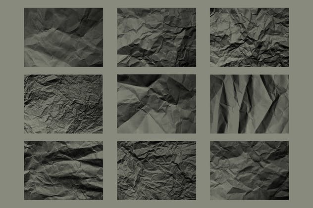 15款皱褶纸张半色调背景纹理 15 Crumpled Paper Halftone Textures插图2