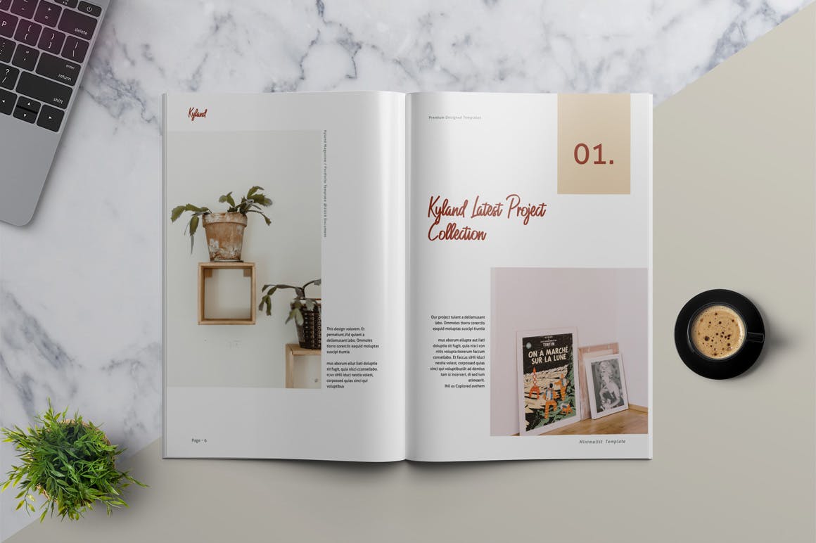 时装/摄影/设计主题杂志&作品集设计模板 KYLAND – Magazine & Portfolio Template插图(4)