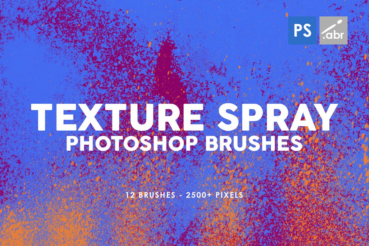12款油漆喷涂纹理PS笔刷 12 Texture Spray Photoshop Brushes插图