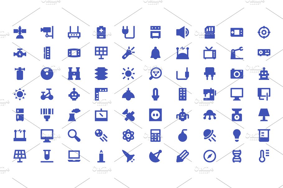 200枚自然科学与科技主题图标素材 200 Science and Technology Icons插图(2)