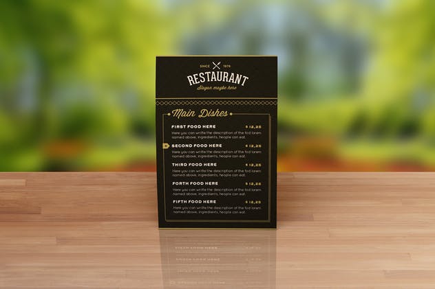 高端优雅餐厅菜单插画设计模板 Elegant Food Menu 3 Illustrator Template插图(15)