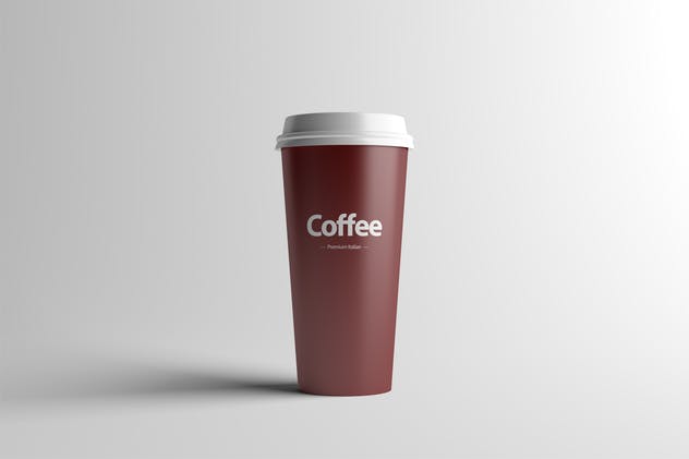 咖啡超大杯包装设计模板 Paper Coffee Cup Mock-Up – Large插图(3)