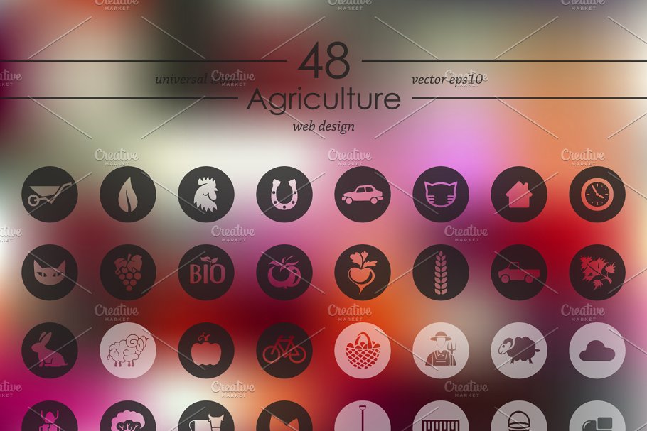 48枚农业主题图标 48 AGRICULTURE icons插图1