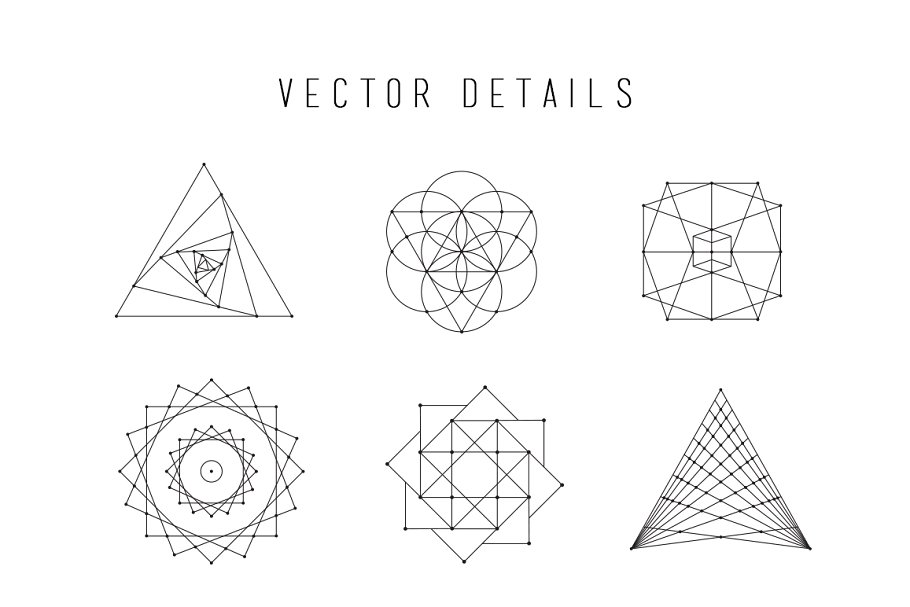 神圣几何矢量图形素材 Sacred Geometry Vector Pack Vol. 2插图2
