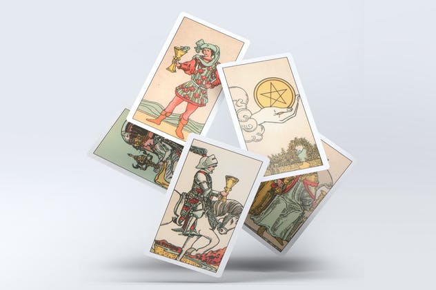 塔罗牌图案＆包装盒设计样机模板 Tarot Card Mock-Up插图4