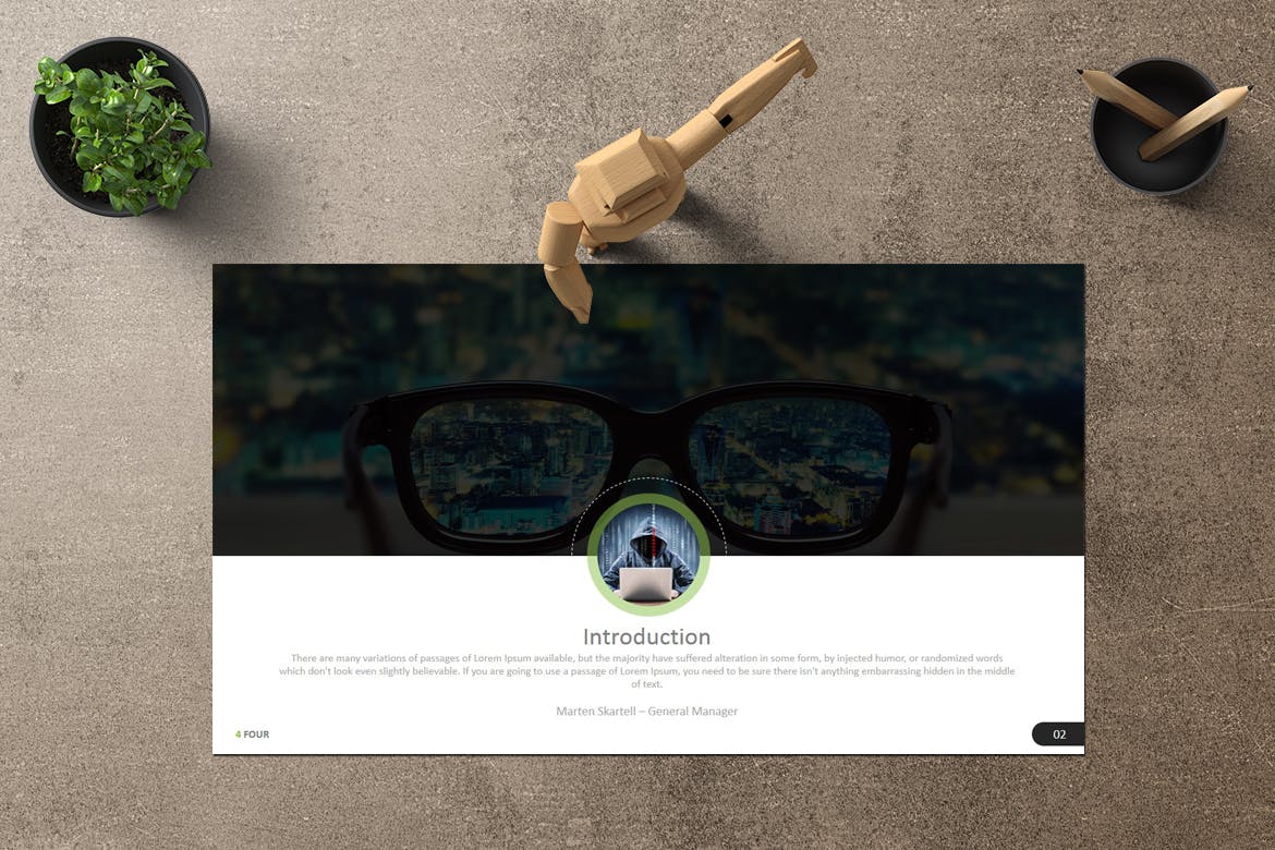 商务主题/创意项目介绍谷歌幻灯片设计模板 Four – Google Slides插图1