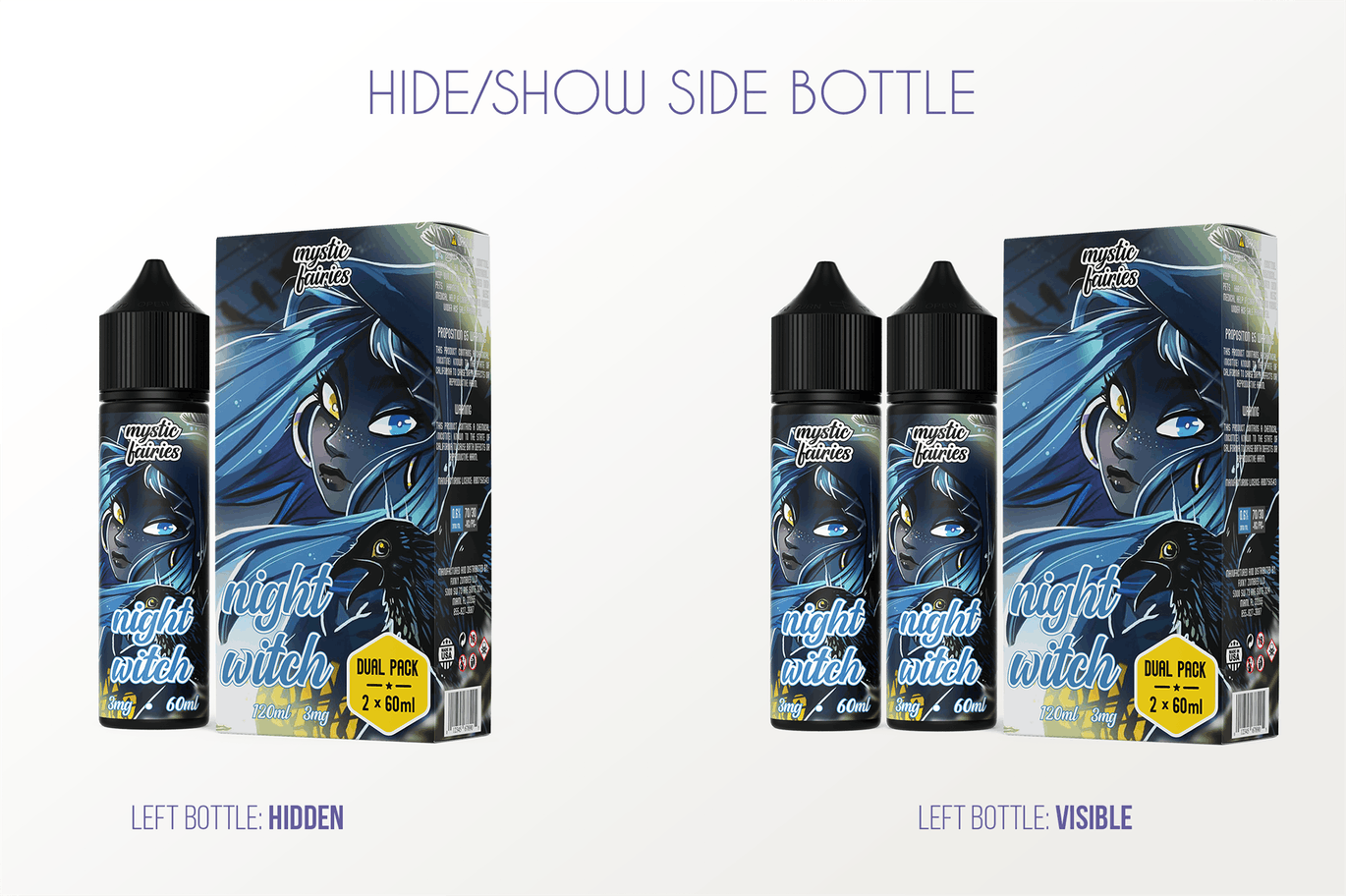 60ml容量电子烟烟油瓶设计样机模板 eLiquid Bottle Mockup v. 60ml-D插图(3)