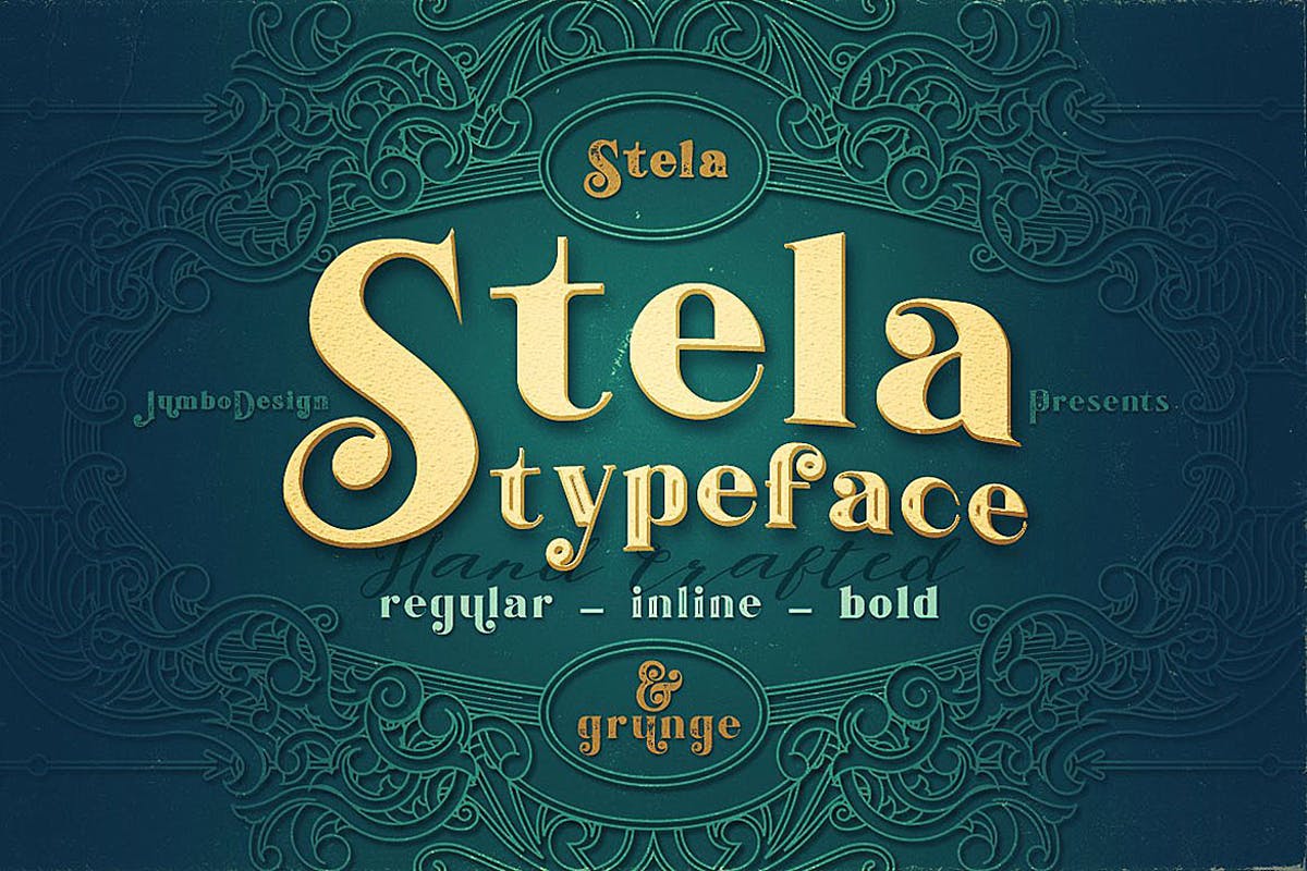 复古外观风格英文衬线装饰字体下载 Stela – Display Font插图