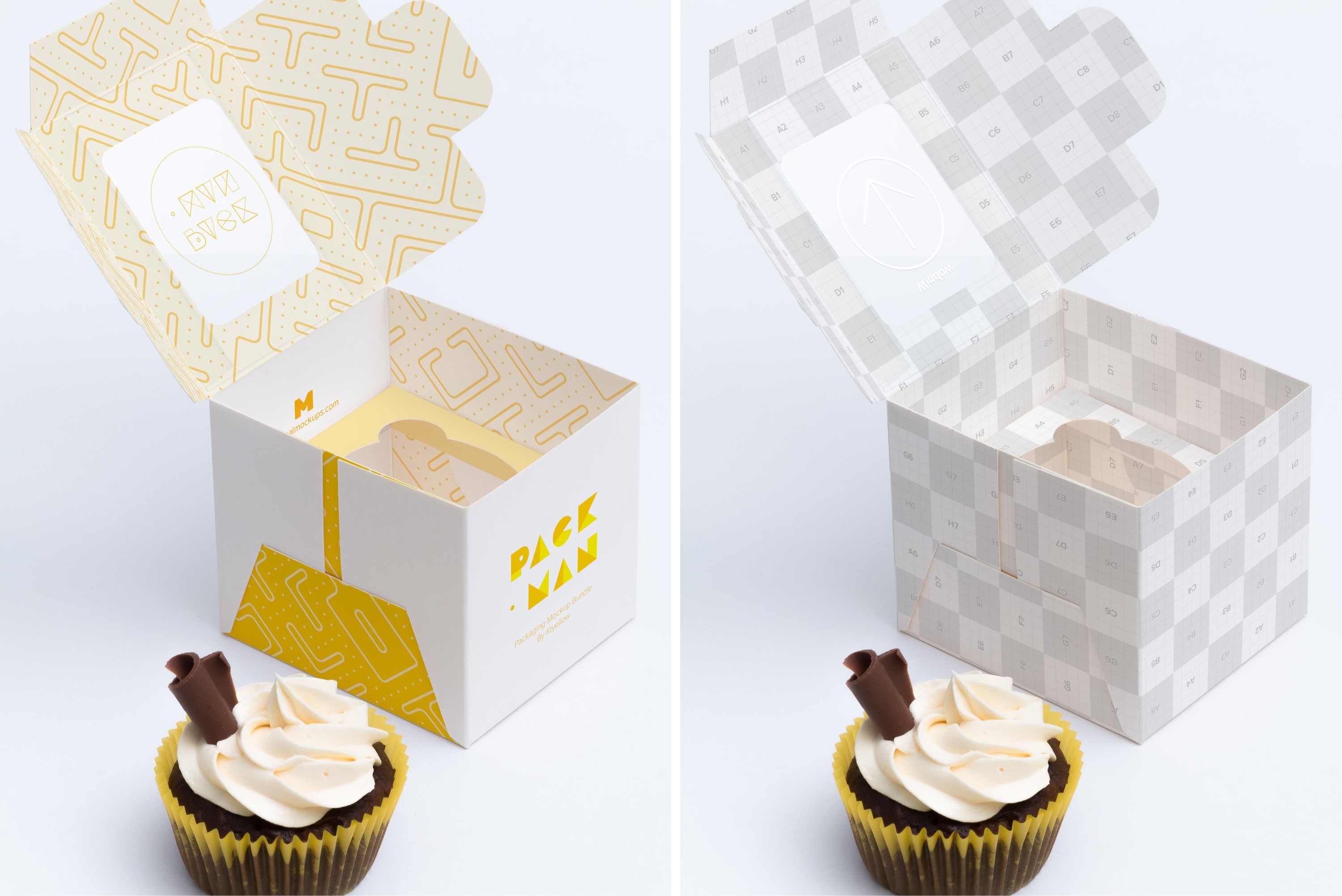 单个纸杯蛋糕盒包装设计样机02 One Cupcake Box Mockup 02插图2 单个纸杯蛋糕盒包装设计样机02 One Cupcake Box Mockup 02插图2