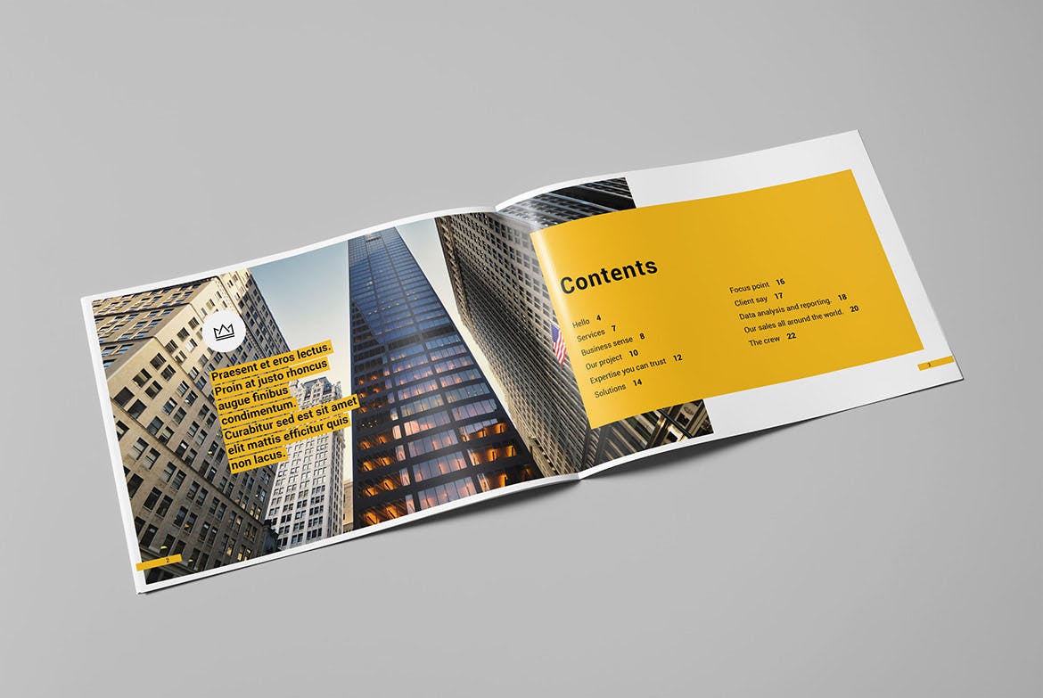 金融咨询公司企业介绍画册设计模板v2 Business Brochure Vol.2 Landscape插图(1)