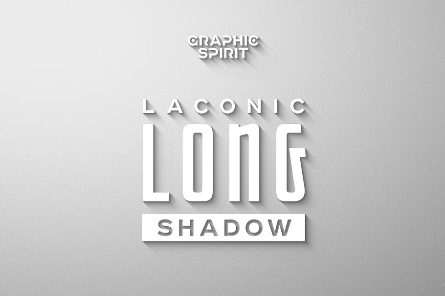 长阴影效果PS动作 Long Shadow Photoshop Actions插图